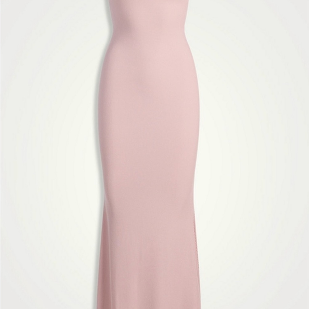 SKIMS Pink Bodycon Maxi Dress Spaghetti Strap Prom